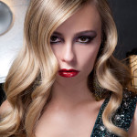 Portrait of gorgeous young blond woman