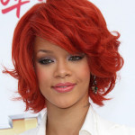 Rihanna in Red.